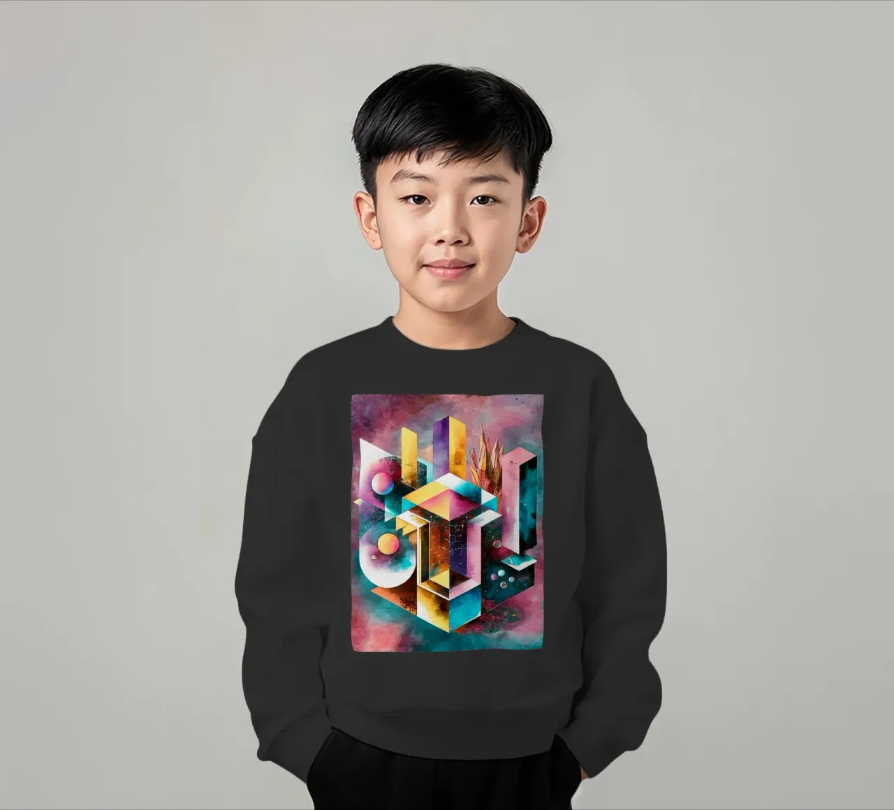 Geometry Abstract Color felpa bambino da dinem