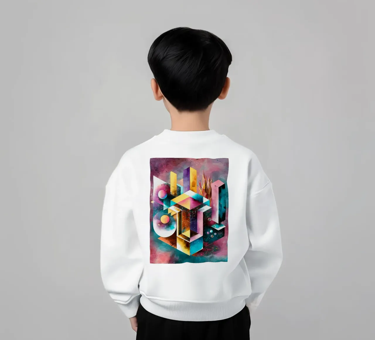 Geometry Abstract Color felpa bambino da dinem