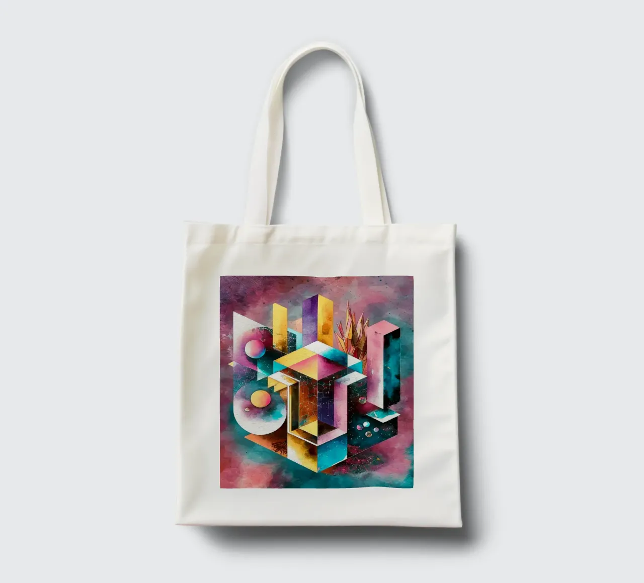 Geometry Abstract Color borsa in juta da dinem