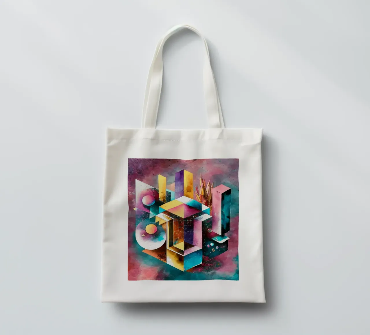 Geometry Abstract Color borsa in juta da dinem