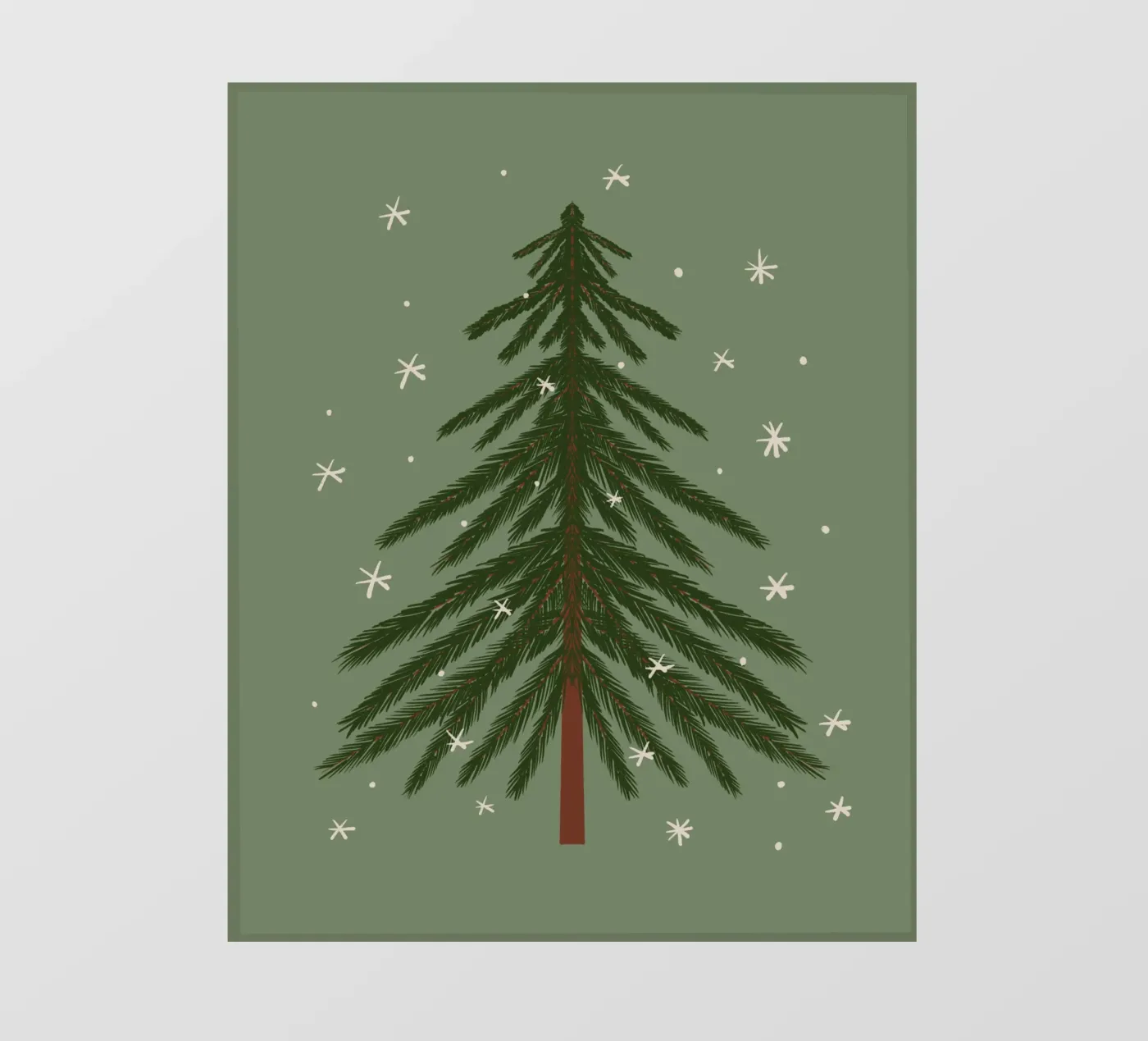 Dennenboom fotobehang van Wackapacka Holiday Shop