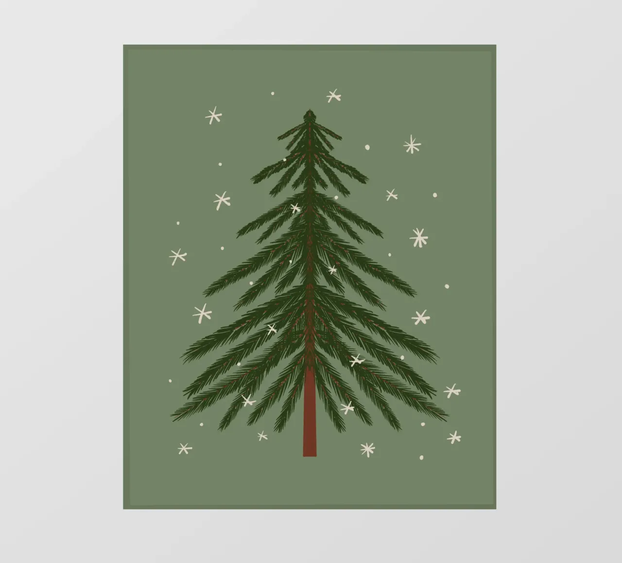 Pine tree fotobehang van Wackapacka Holiday Shop