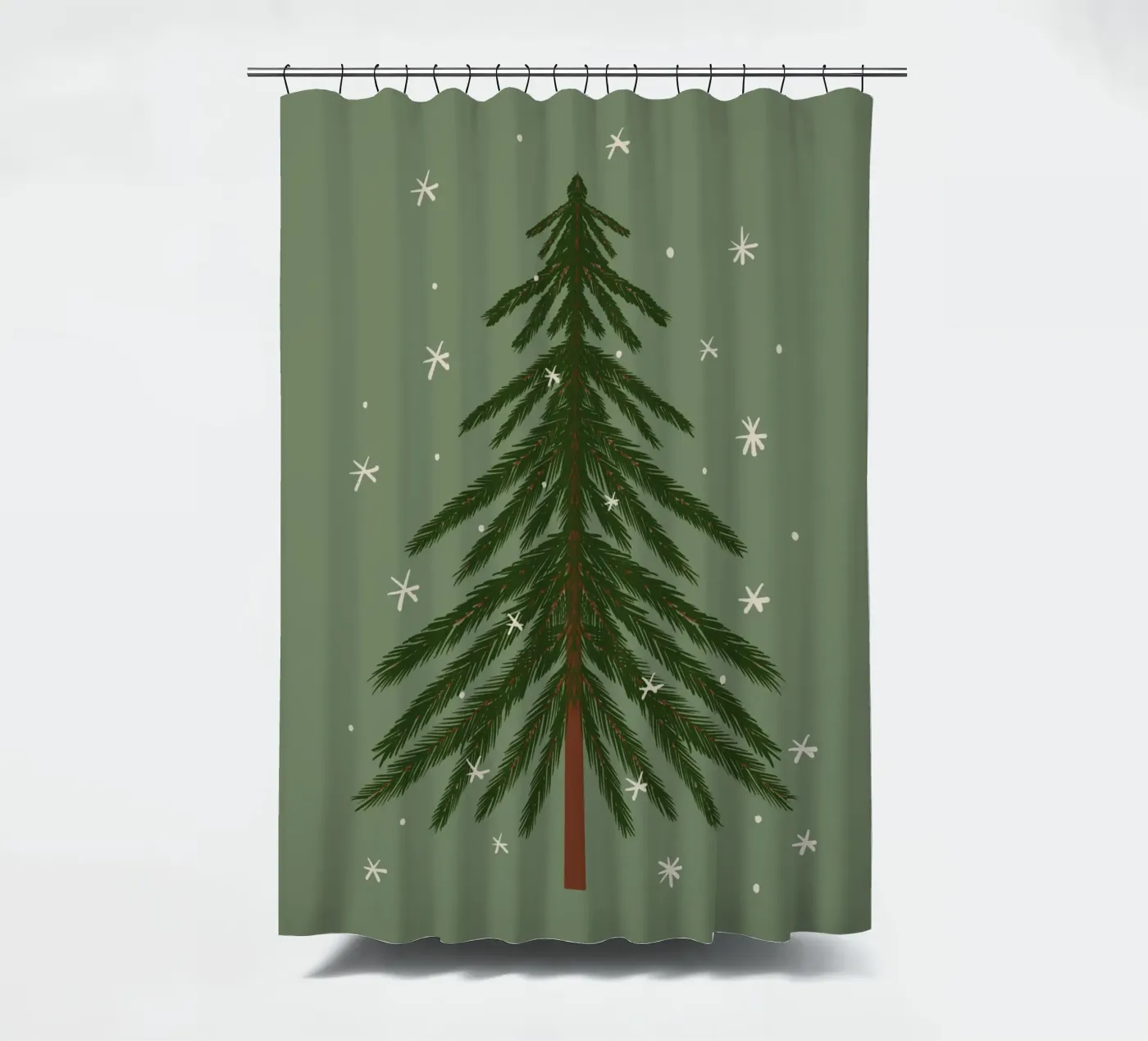 Dennenboom douchegordijn van Wackapacka Holiday Shop