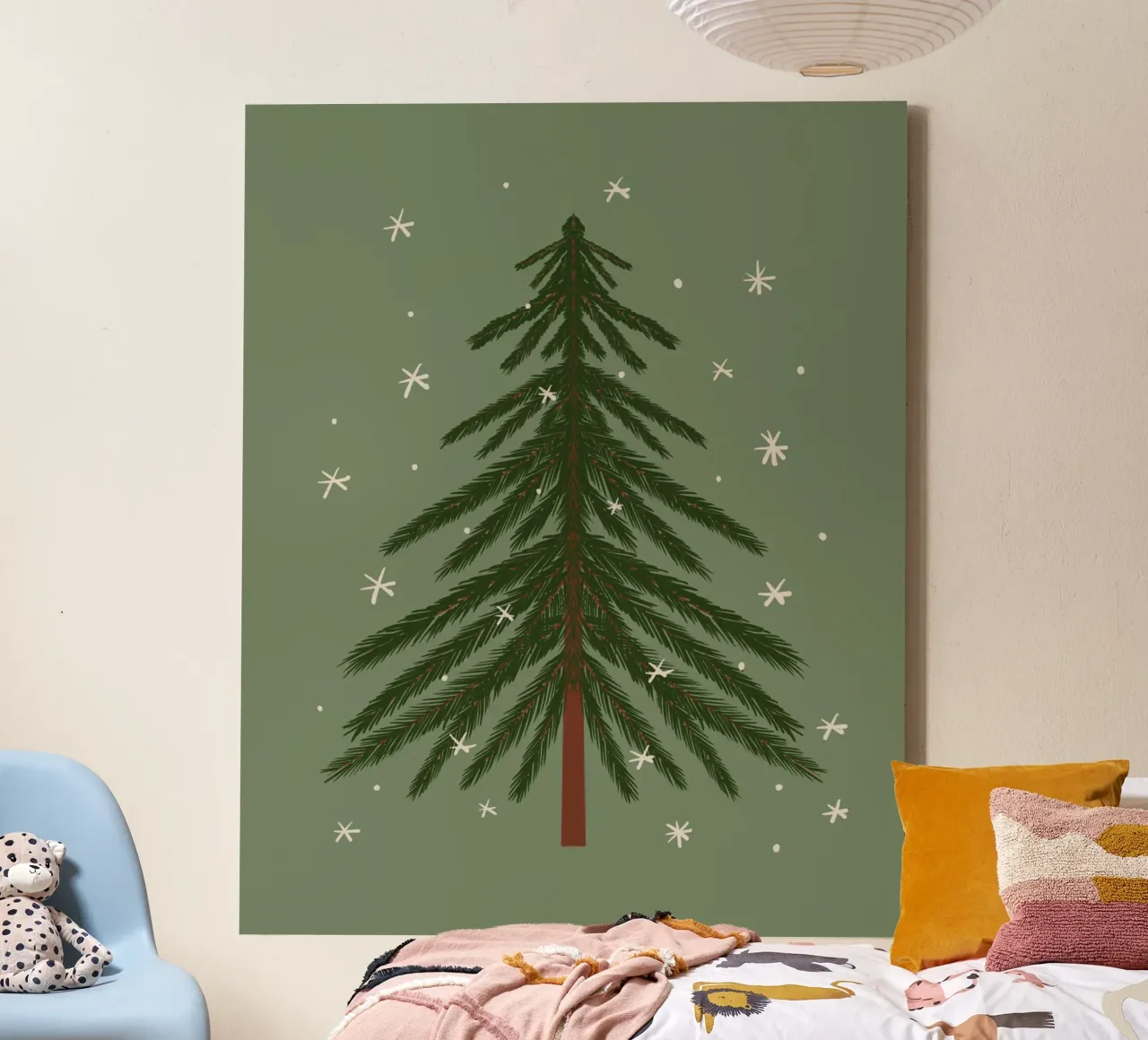 Dennenboom canvas van Wackapacka Holiday Shop