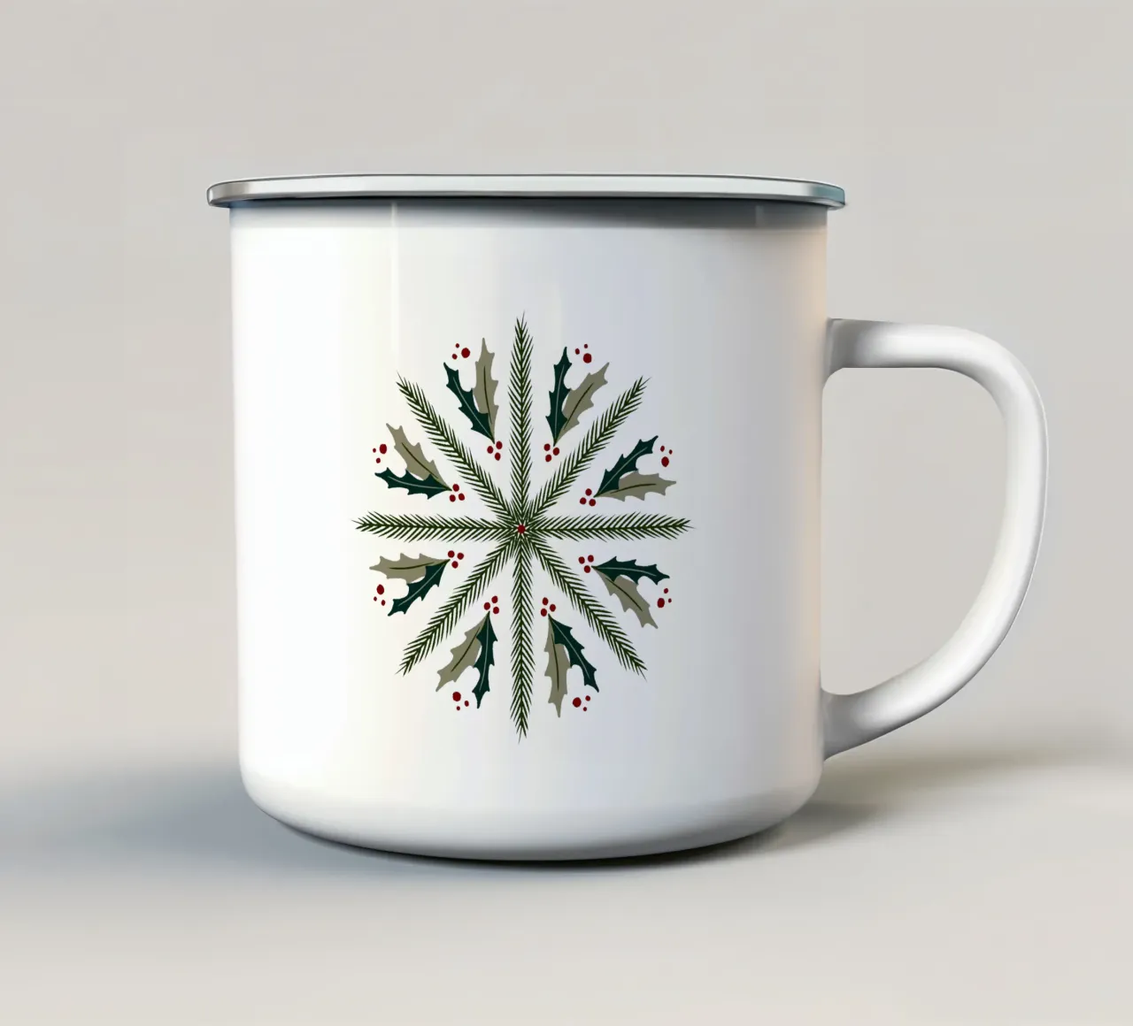 Mandala di Natale tazza in smalto da Wackapacka Holiday Shop