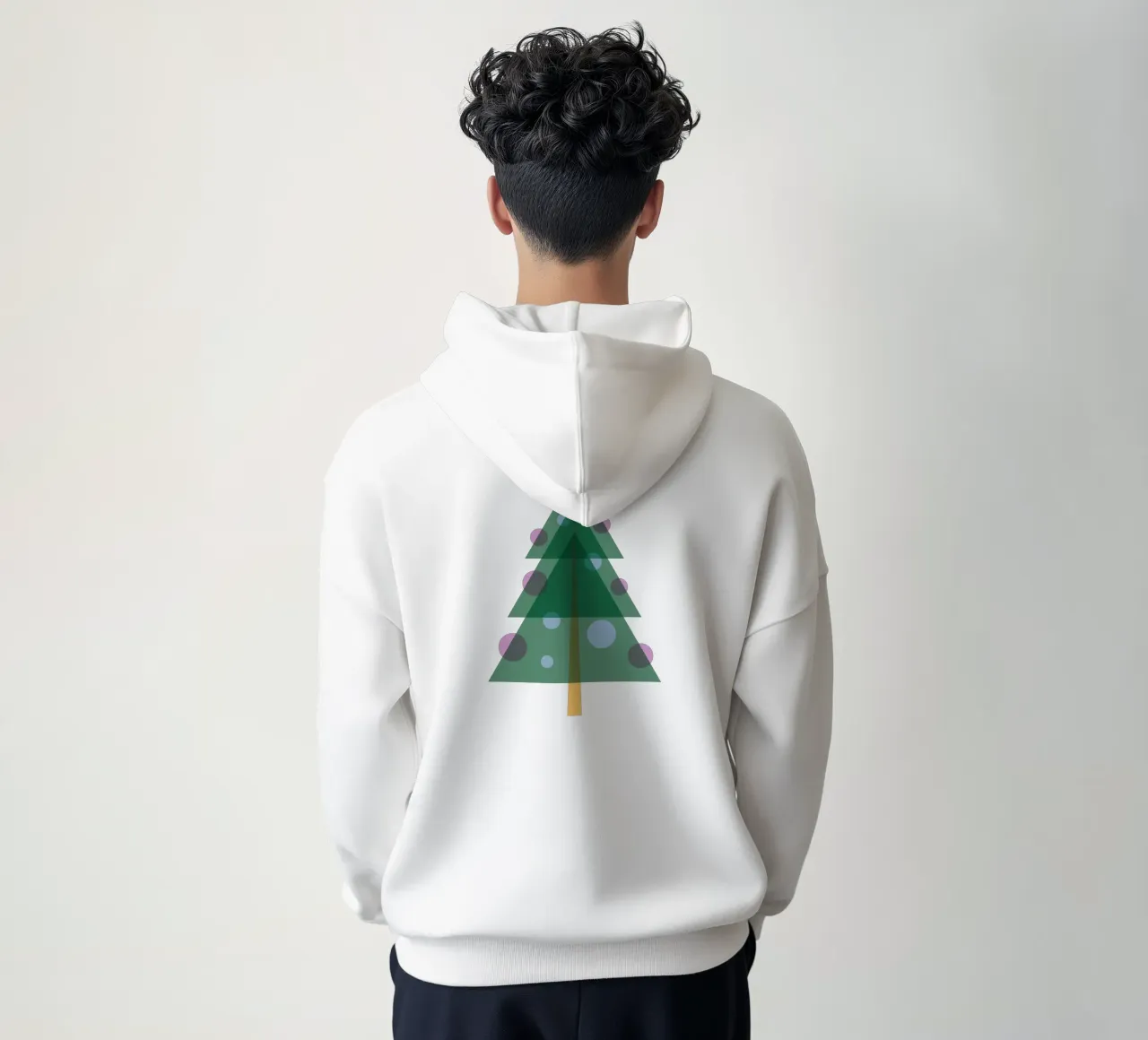 Albero di Natale design piatto felpa con cappuccio da Schuhmann Design