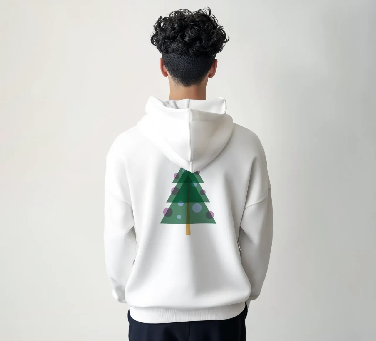 Albero di Natale design piatto felpa con cappuccio da Schuhmann Design