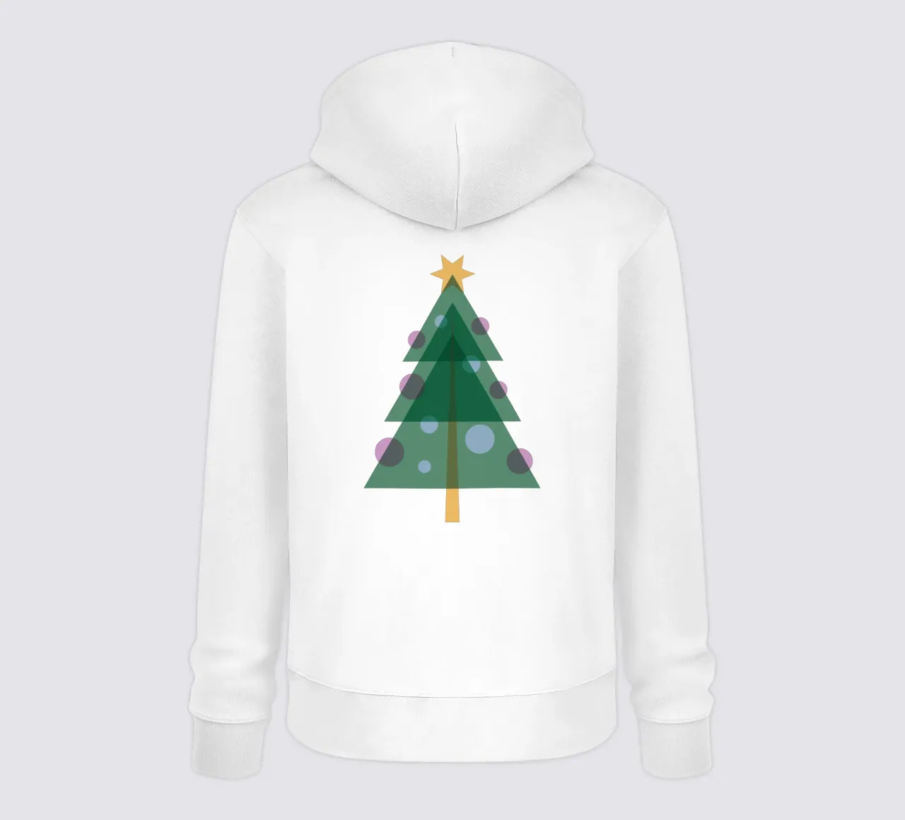 Albero di Natale design piatto felpa con cappuccio da Schuhmann Design