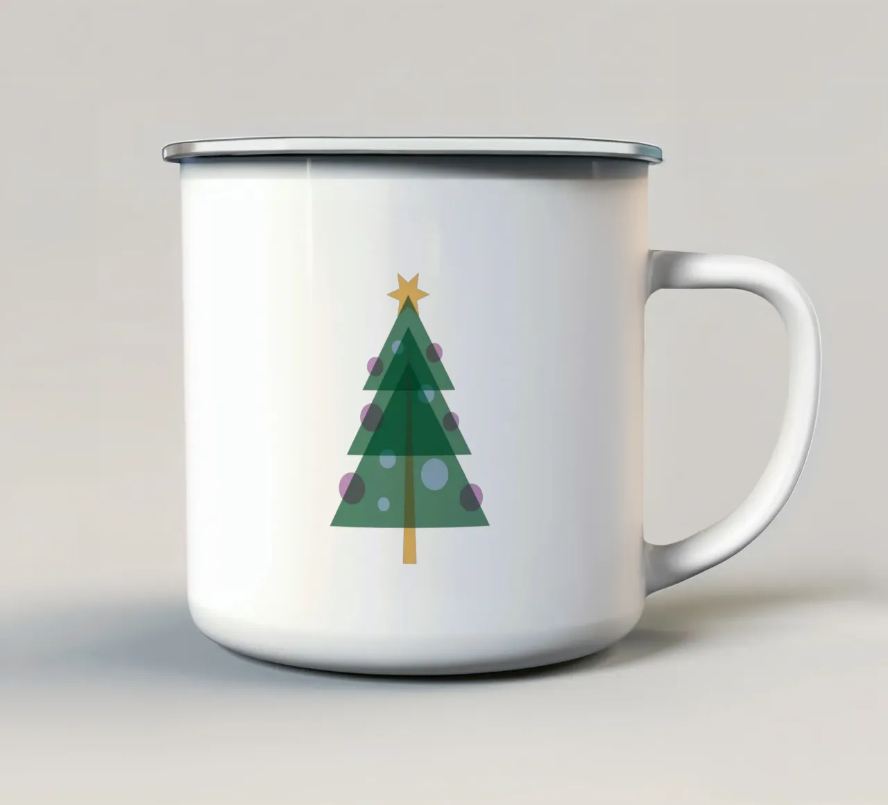 Albero di Natale design piatto tazza in smalto da Schuhmann Design