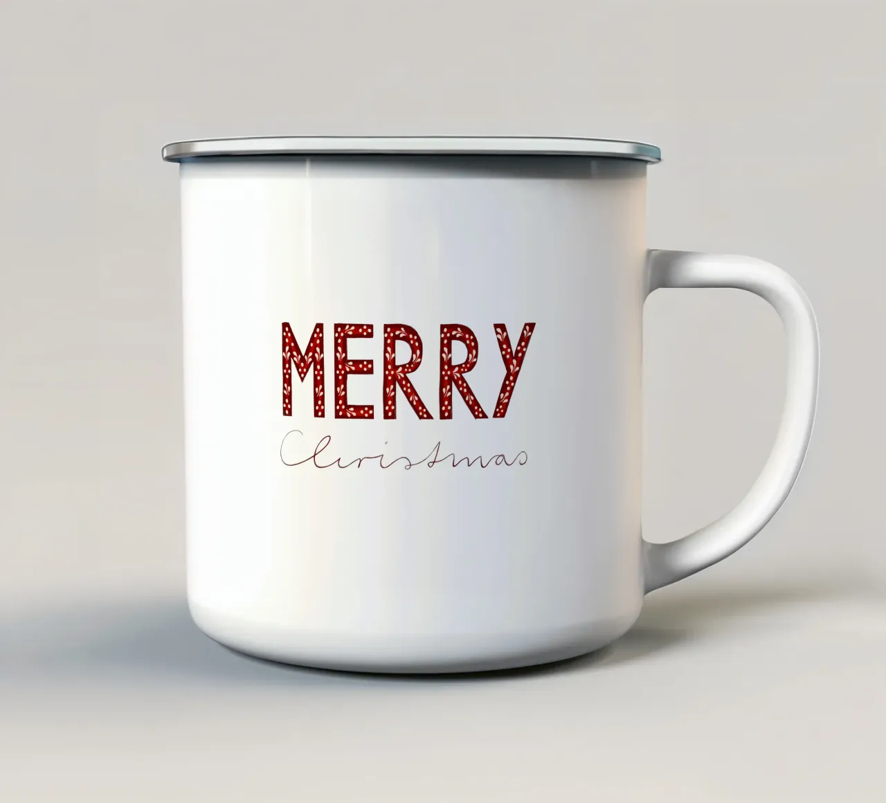 Buon Natale Folklore Rot tazza in smalto da Sophie Augustin Illustration