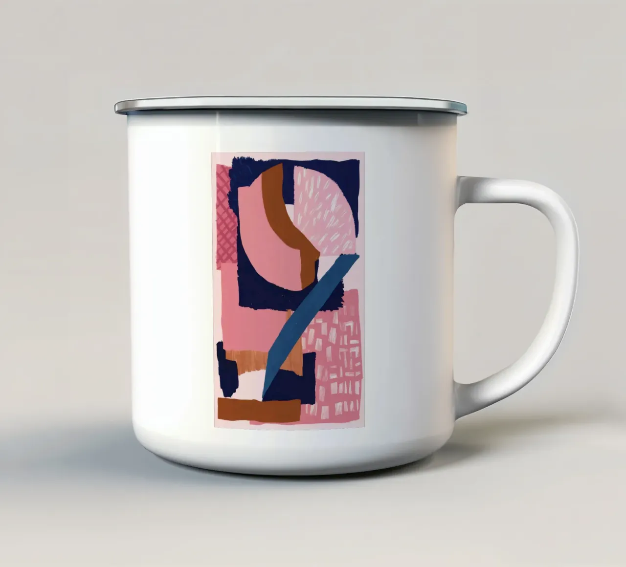 Composizione della forma in grassetto tazza in smalto da Solace Light