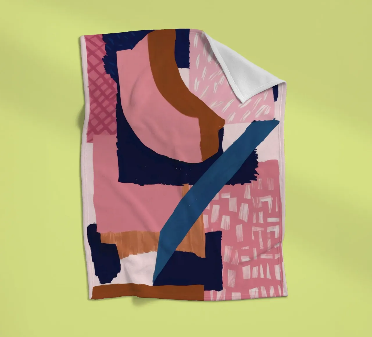 Bold Shape Composition fleece blanket by Solace Light