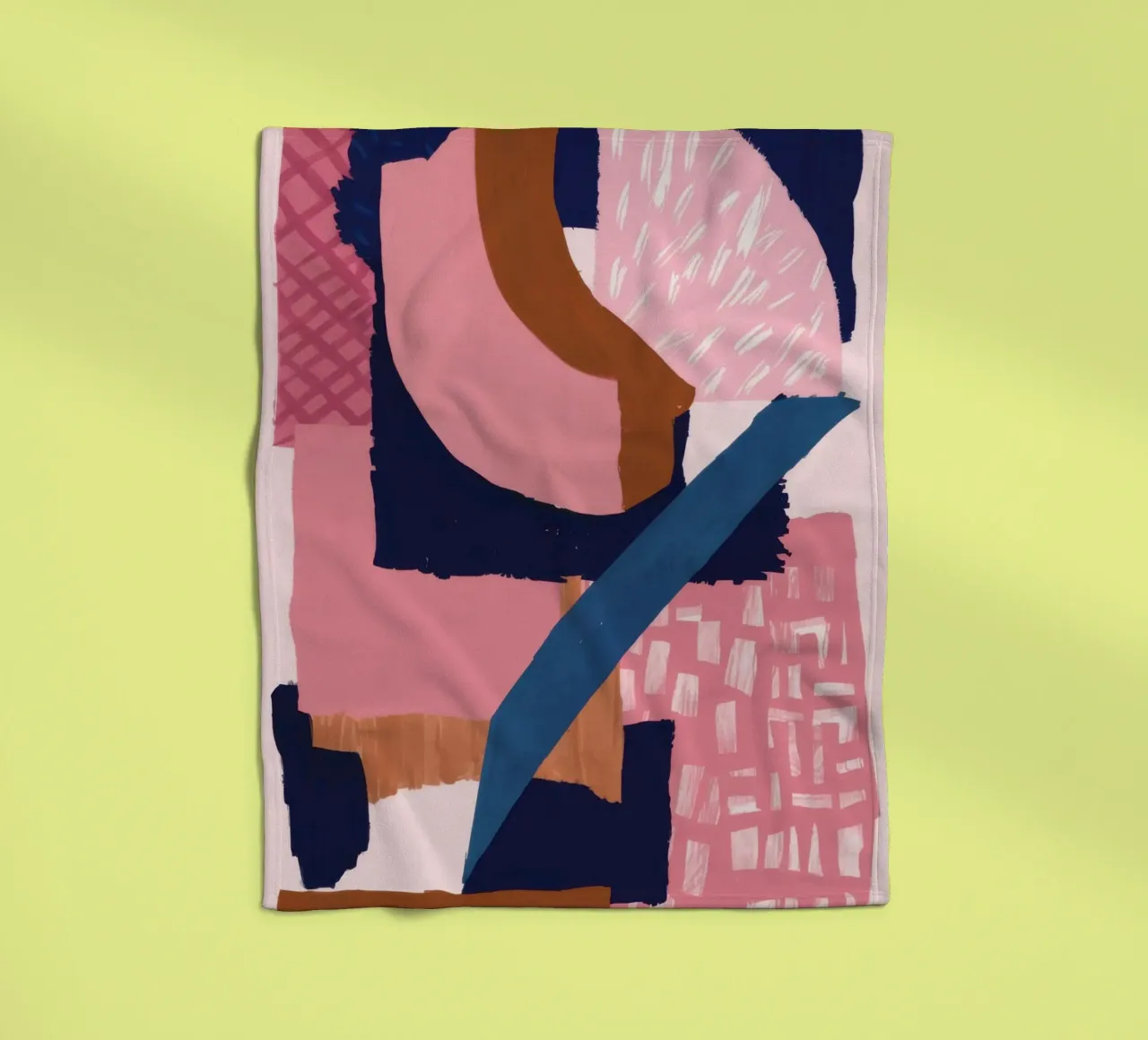 Bold Shape Composition fleece blanket by Solace Light