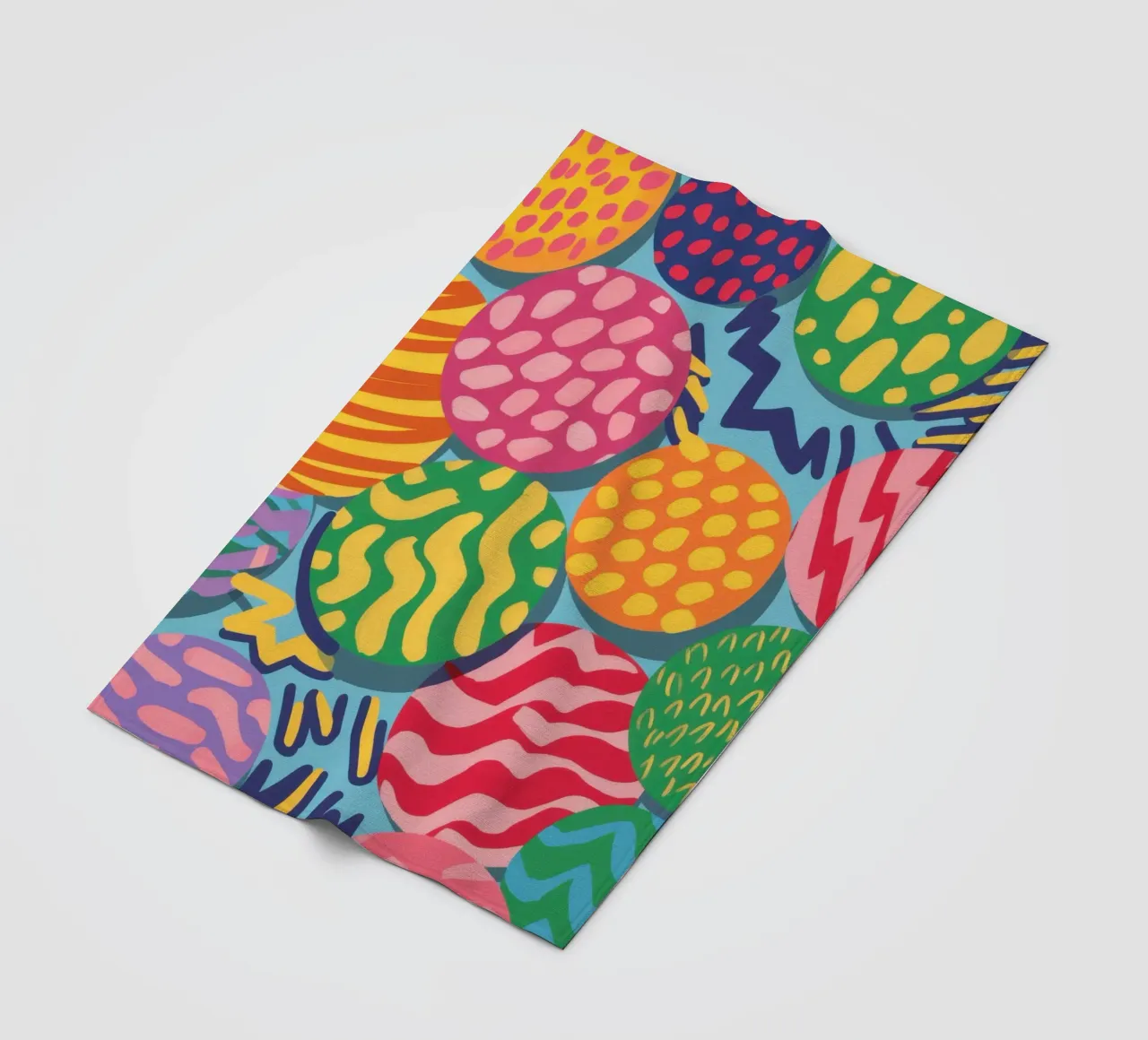 Levendige Orbs met structuur fleecedeken van Solace Light