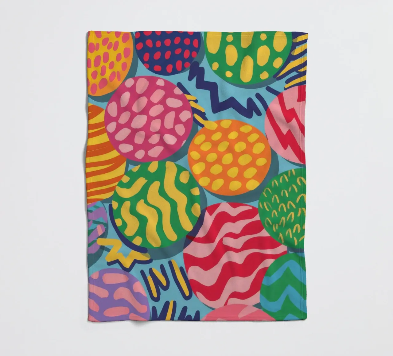 Levendige Orbs met structuur fleecedeken van Solace Light