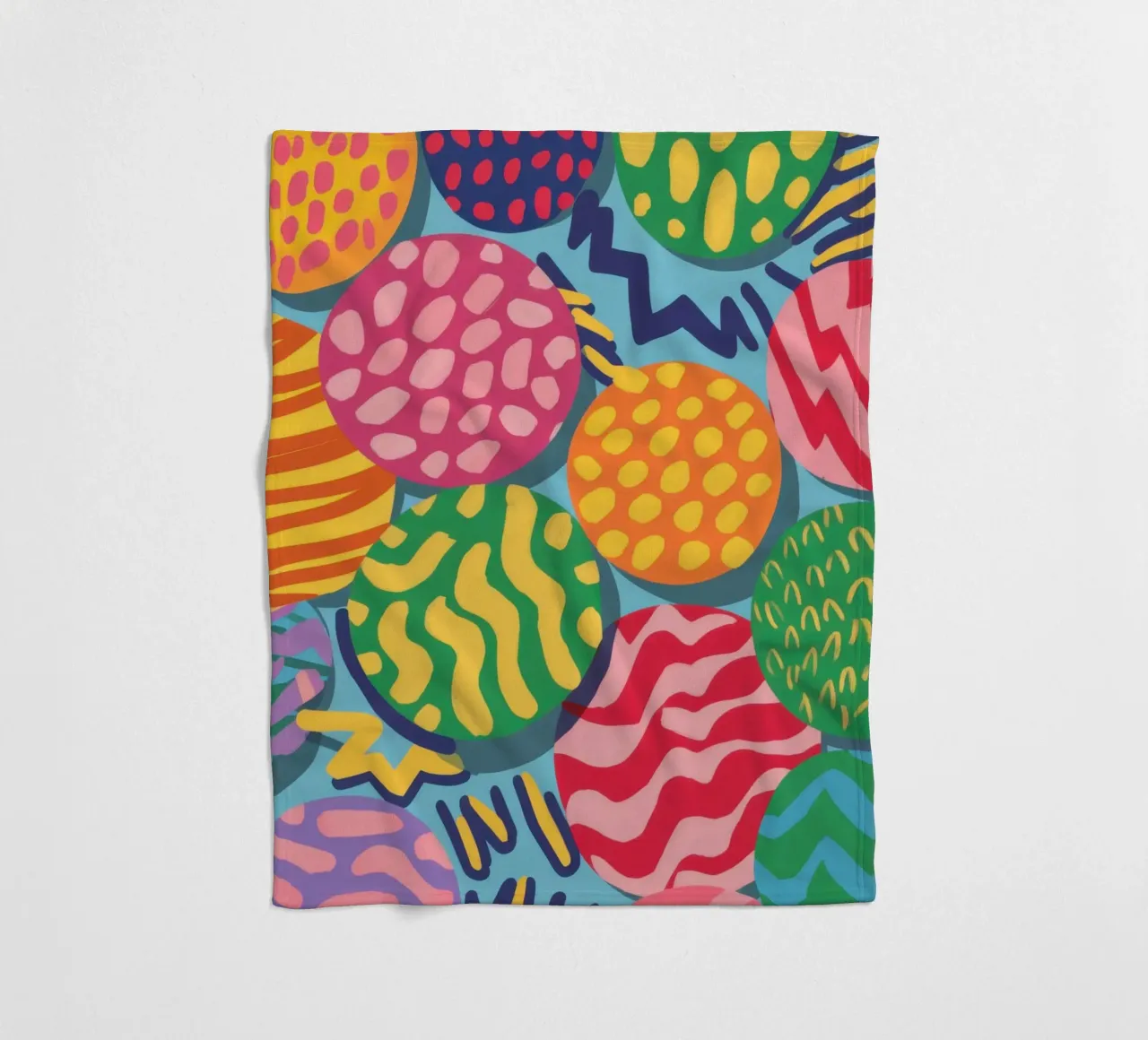 Levendige Orbs met structuur fleecedeken van Solace Light