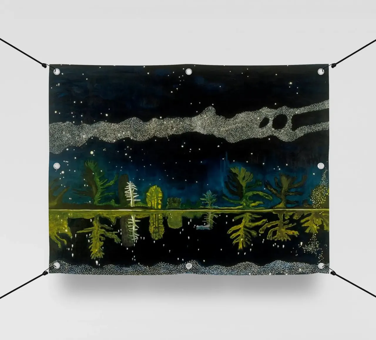 Peter Doig Via Lattea telo in pvc da Riley Art Studio