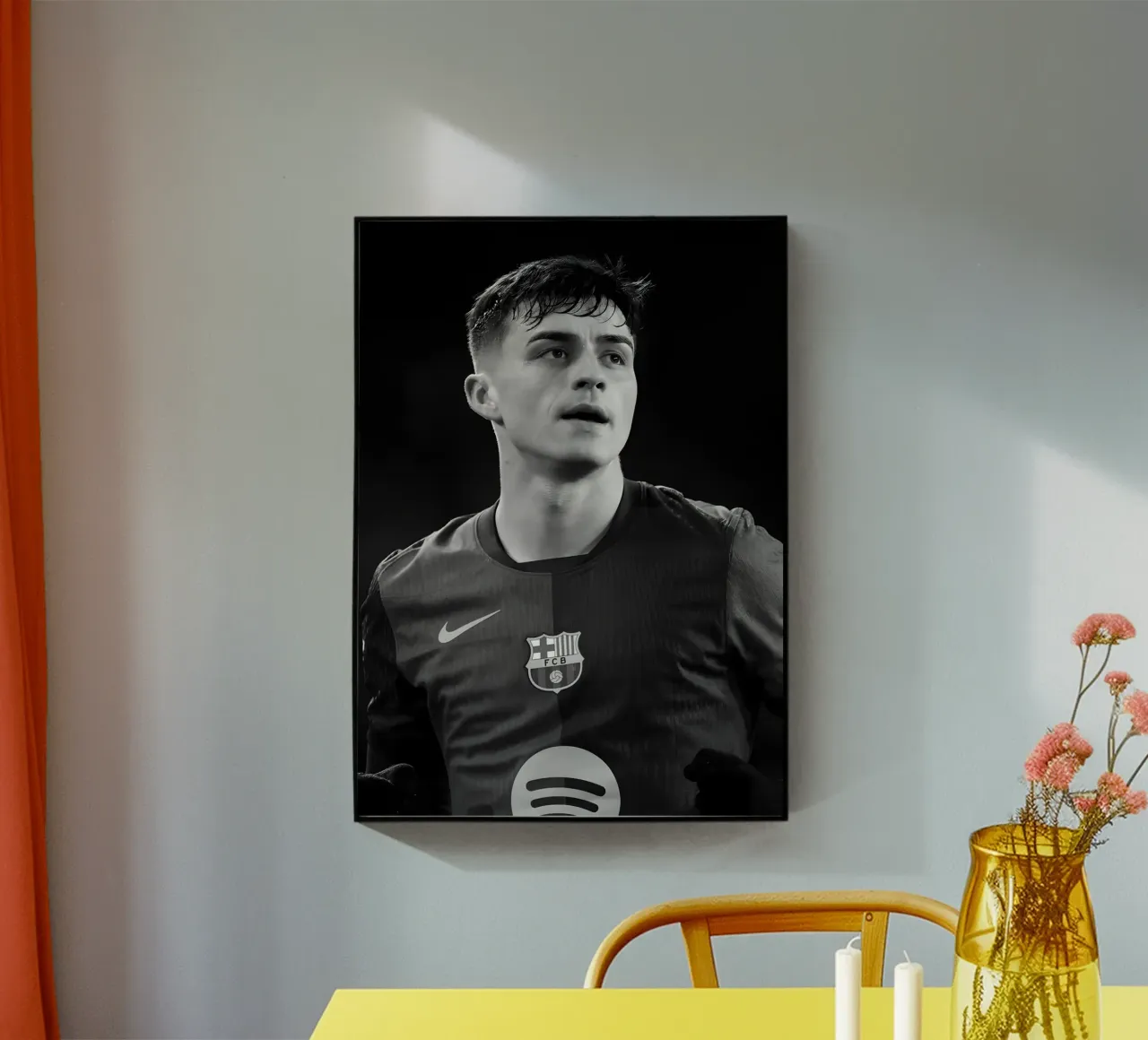 Pedri plexiglass da Black White Poster