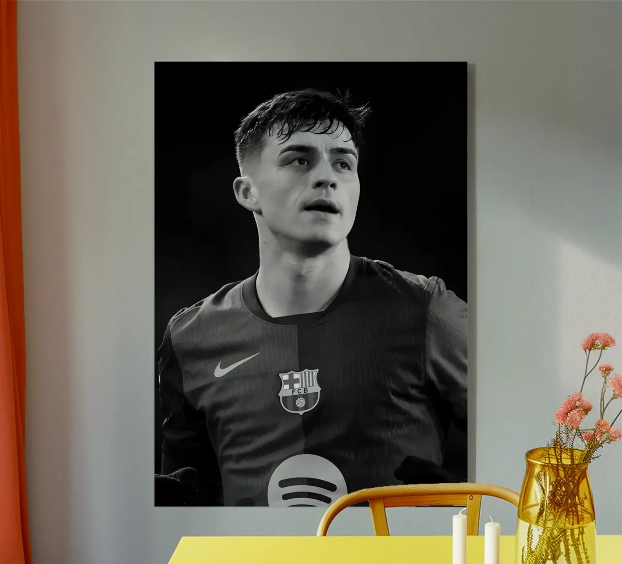 Pedri plexiglass da Black White Poster