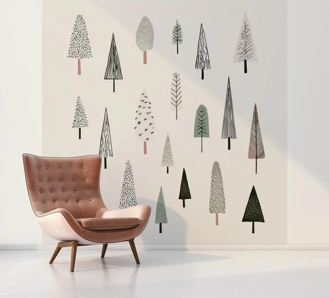 Winter tree landscape papier peint photo de color&shape