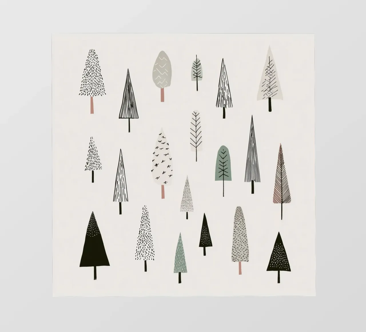 Winter tree landscape papier peint photo de color&shape