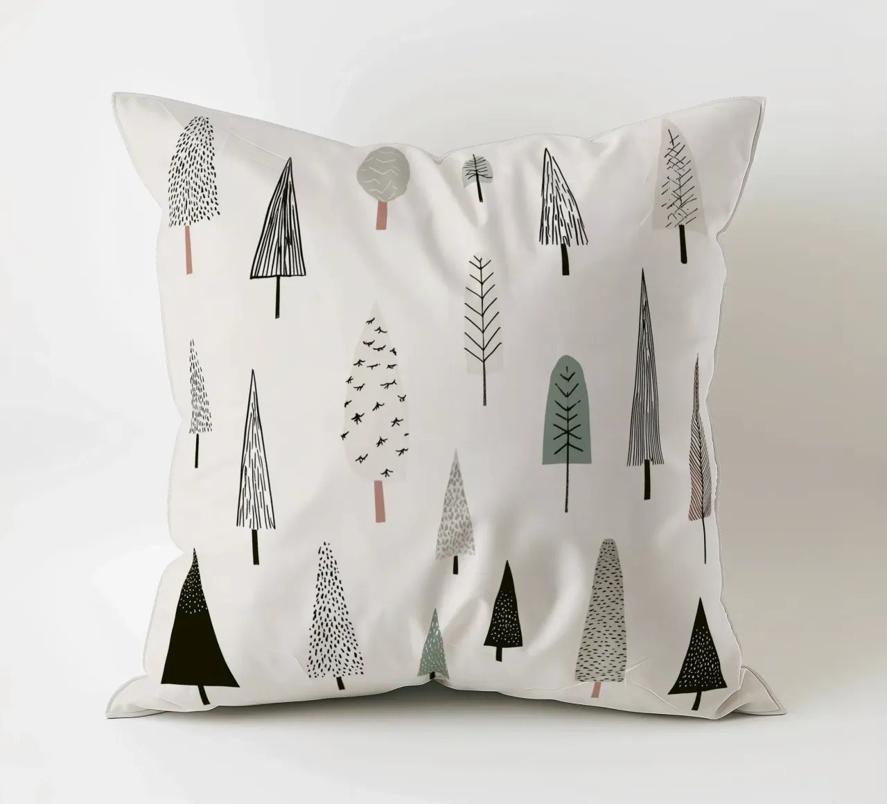 Winter tree landscape coussin de color&shape