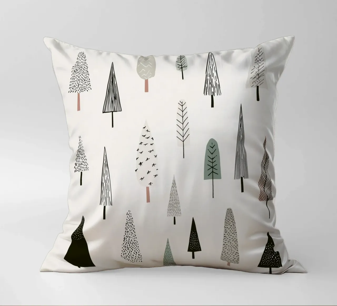 Winter tree landscape coussin de color&shape