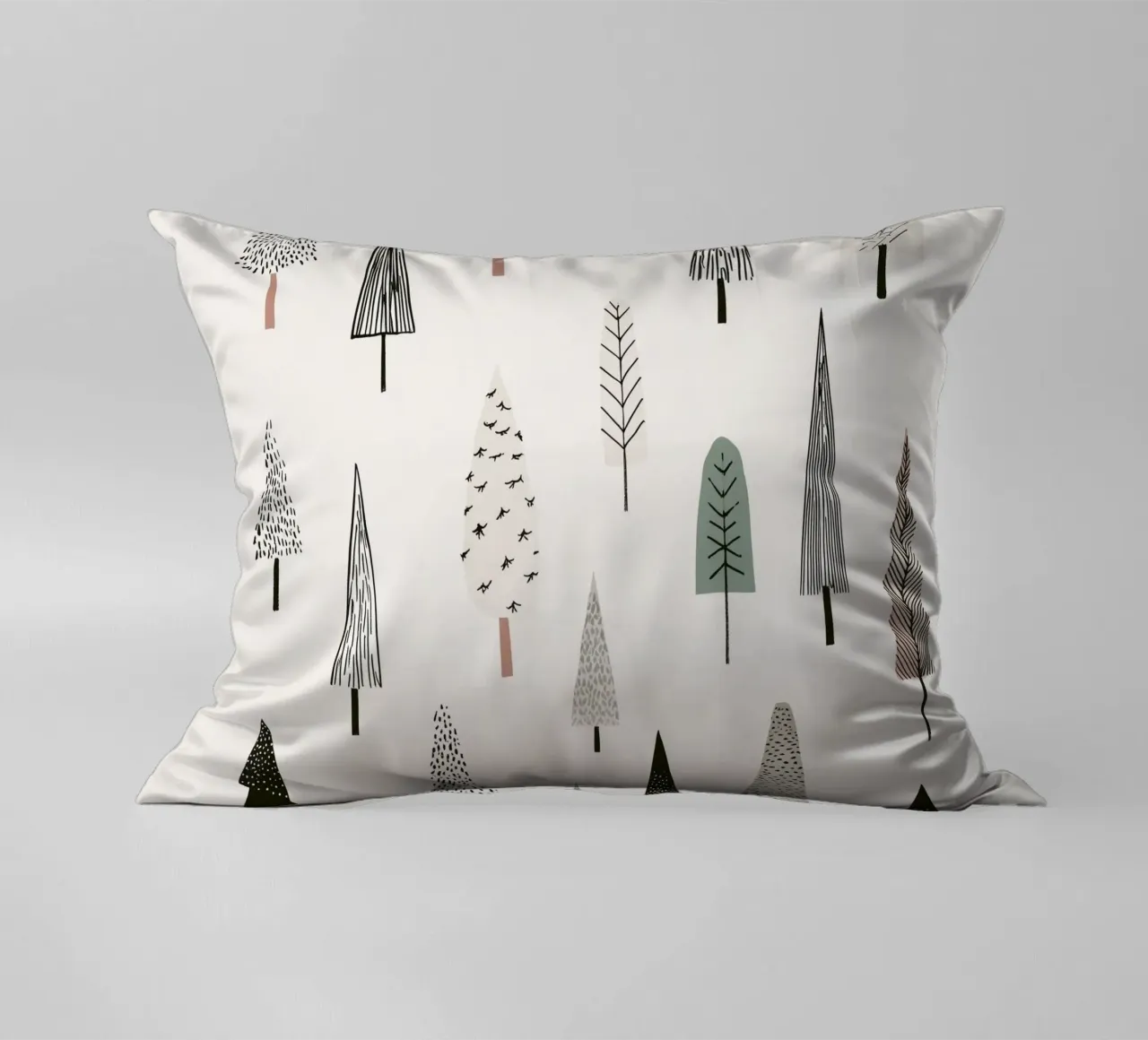 Winter tree landscape coussin de color&shape