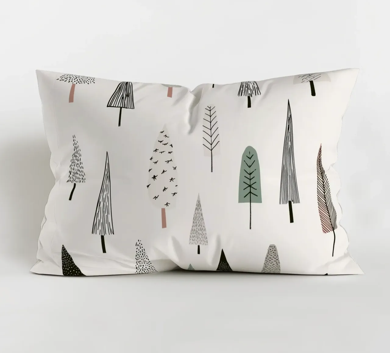 Winter tree landscape coussin de color&shape