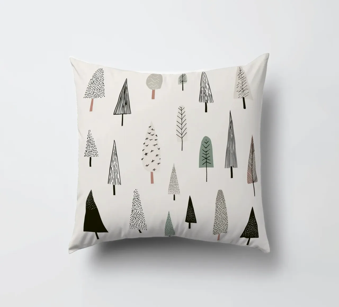 Winter tree landscape coussin de color&shape