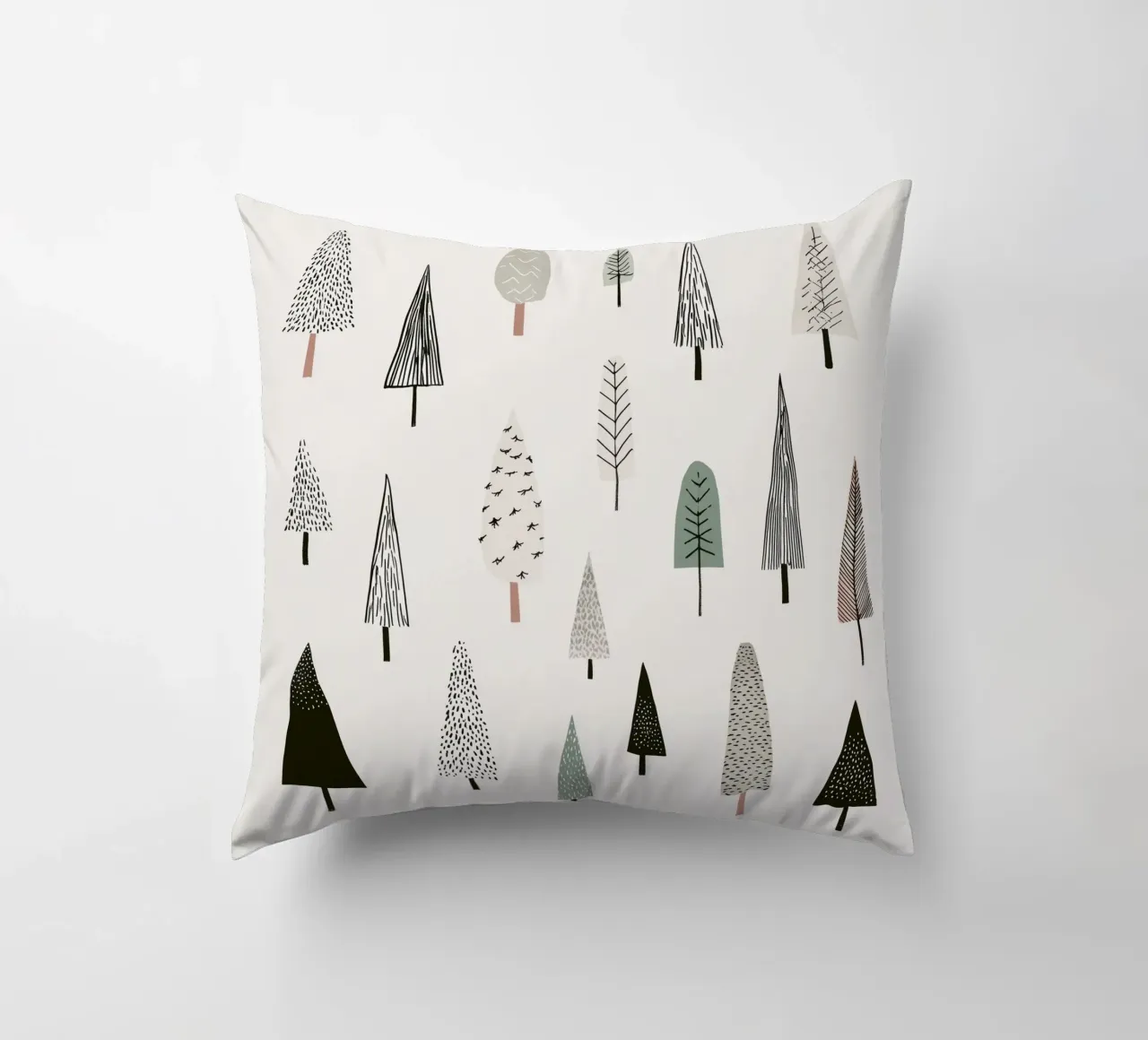 Winter tree landscape coussin de color&shape