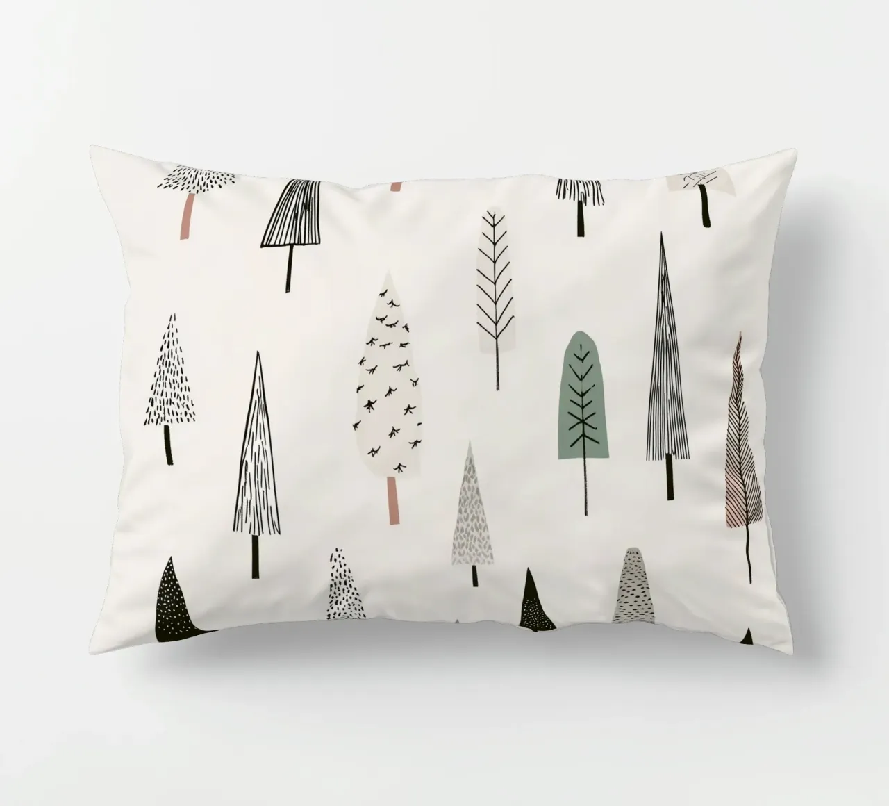 Winter tree landscape coussin de color&shape