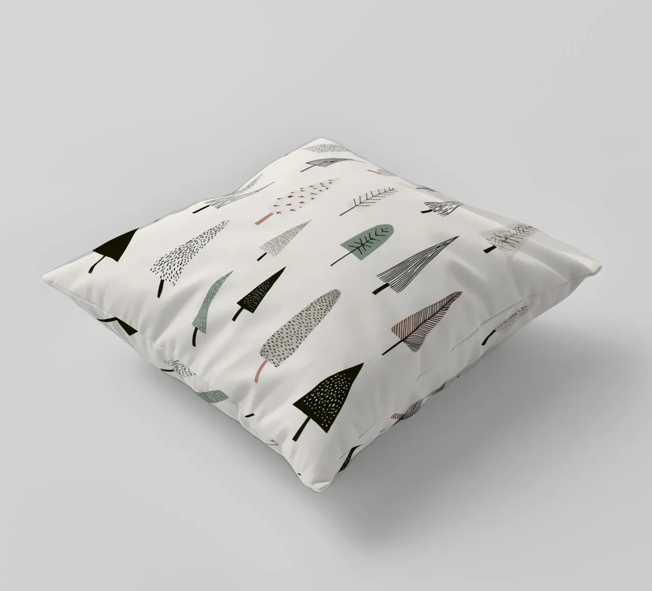 Winter tree landscape coussin de color&shape