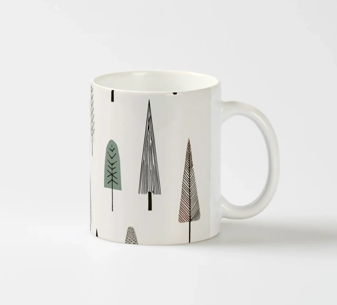 Paysage d'arbres en hiver mug en céramique de color&shape