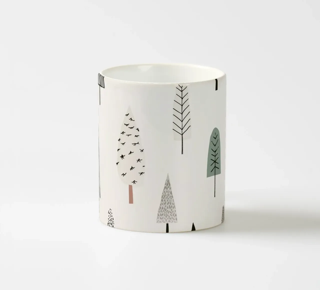 Paysage d'arbres en hiver mug en céramique de color&shape
