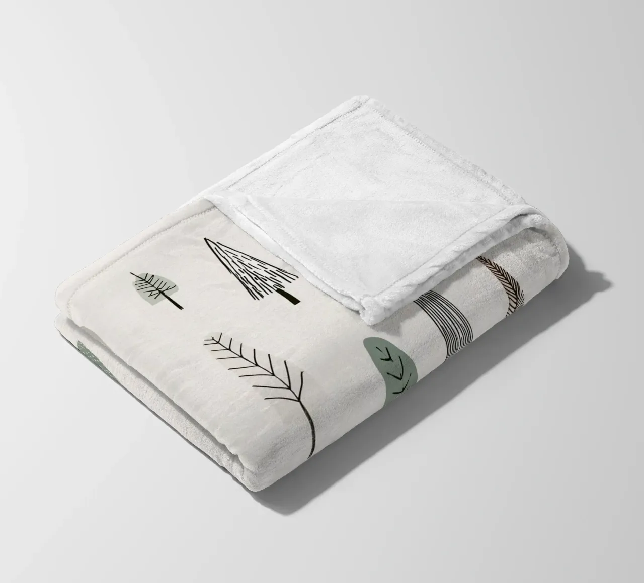 Paysage d'arbres en hiver plaid polaire de color&shape