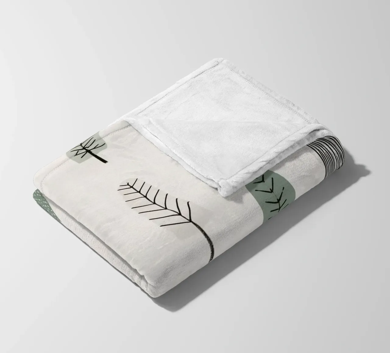 Paysage d'arbres en hiver plaid polaire de color&shape