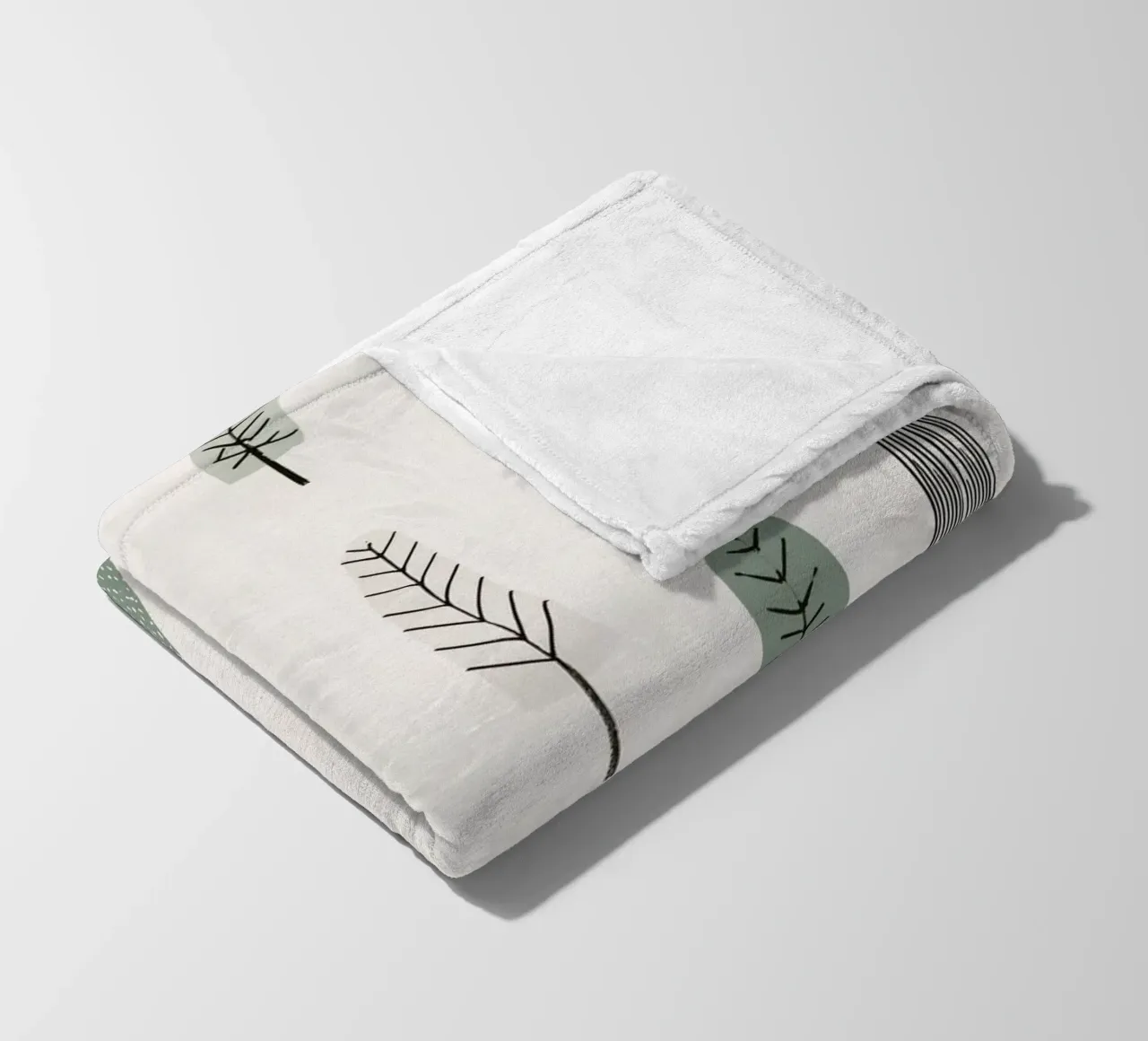 Paysage d'arbres en hiver plaid polaire de color&shape