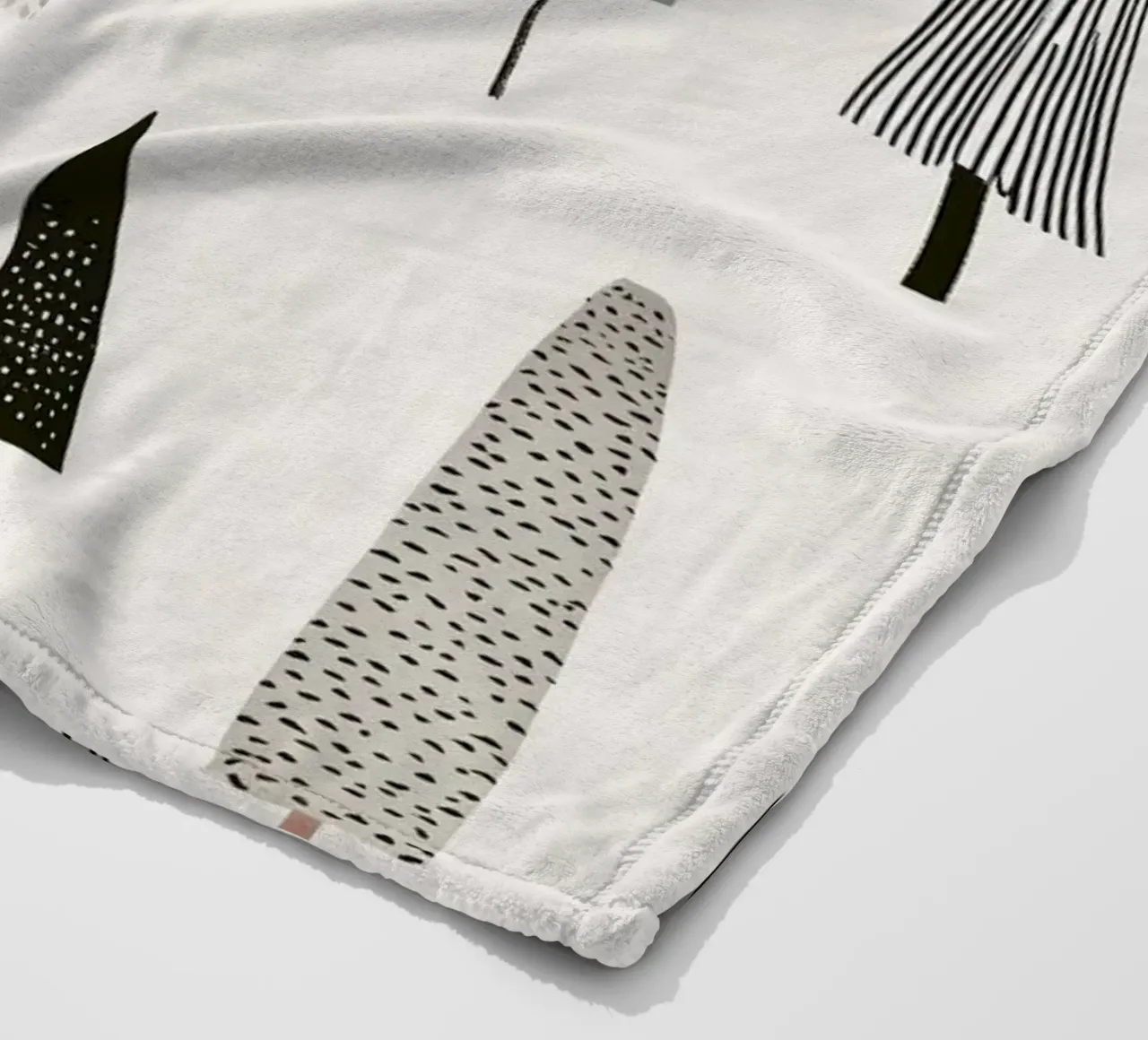 Paysage d'arbres en hiver plaid polaire de color&shape