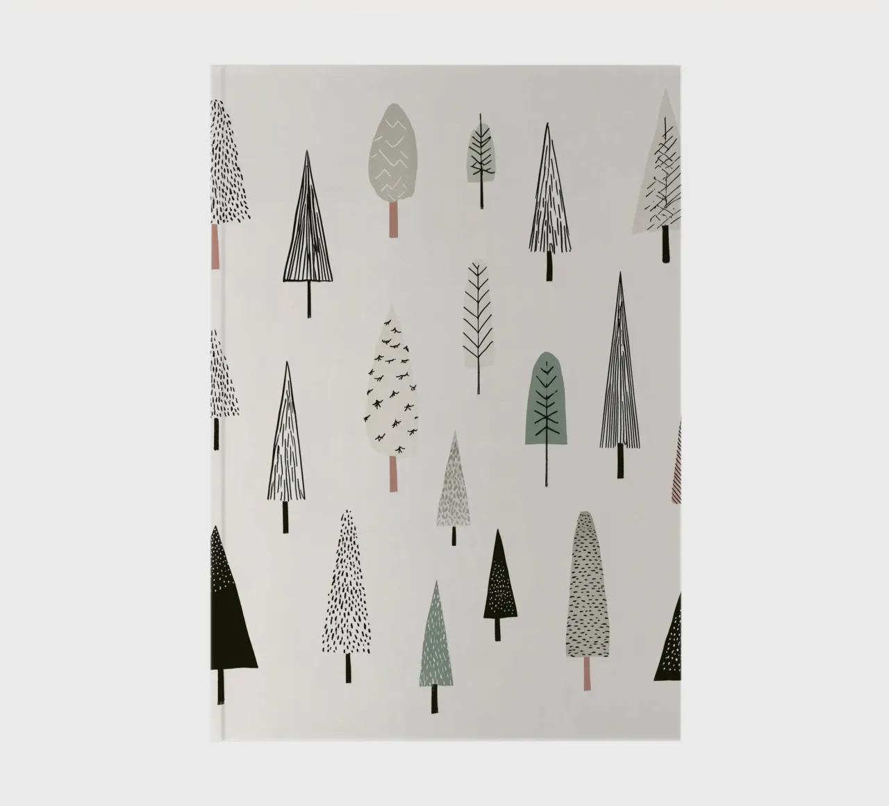 Paysage d'arbres en hiver carnet de notes de color&shape