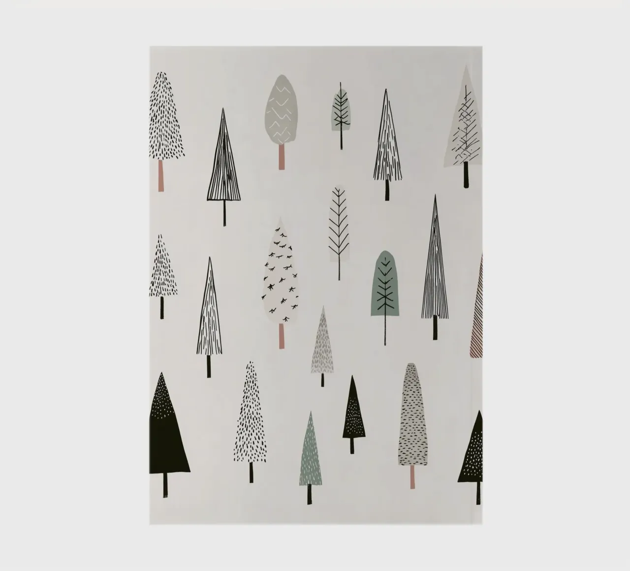 Paysage d'arbres en hiver carnet de notes de color&shape