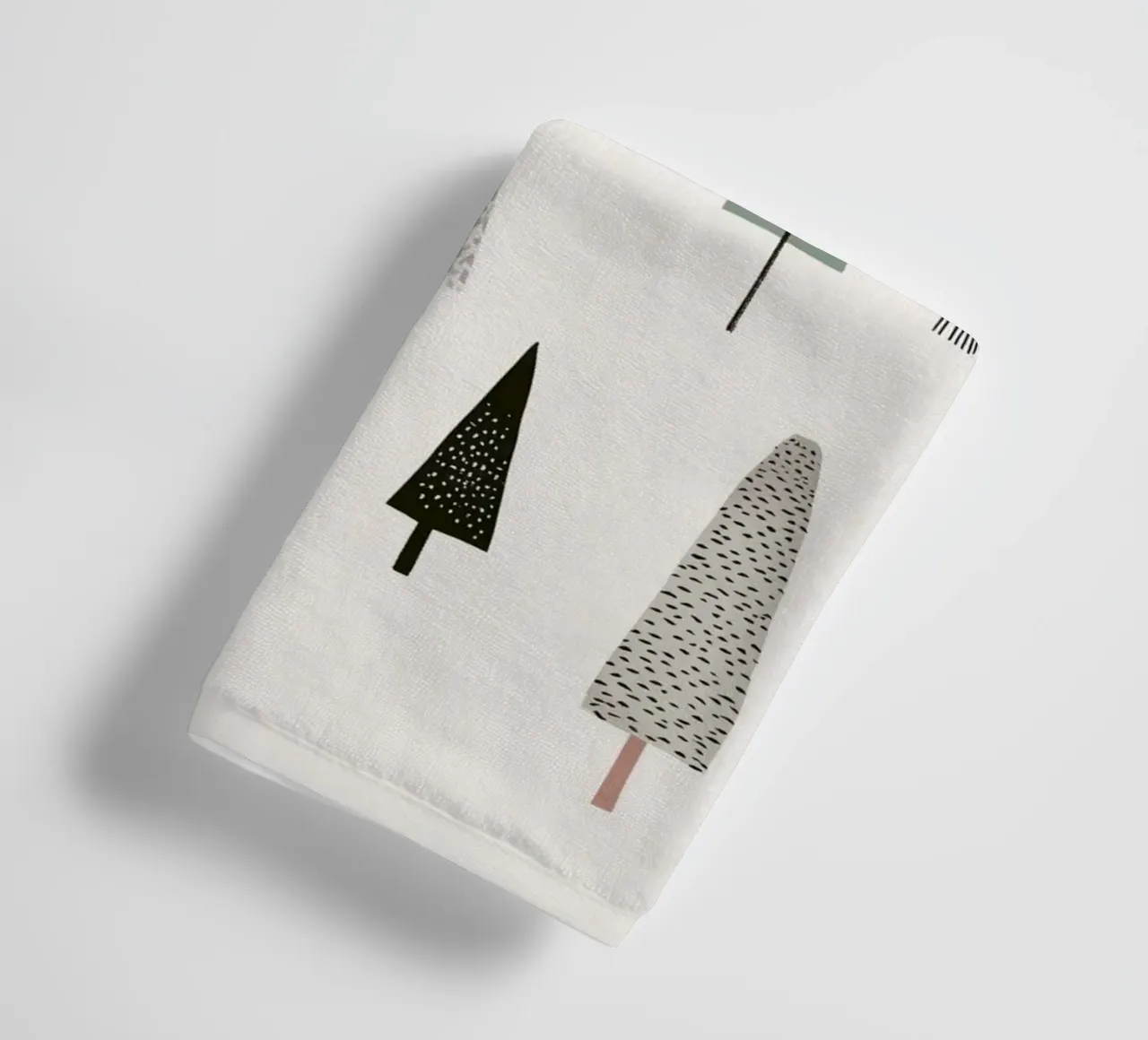 Paysage d'arbres en hiver serviette de bain de color&shape