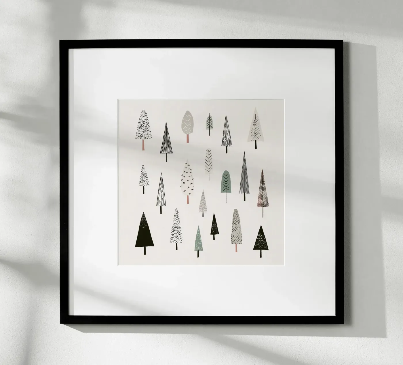 Winter tree landscape poster by color&shape