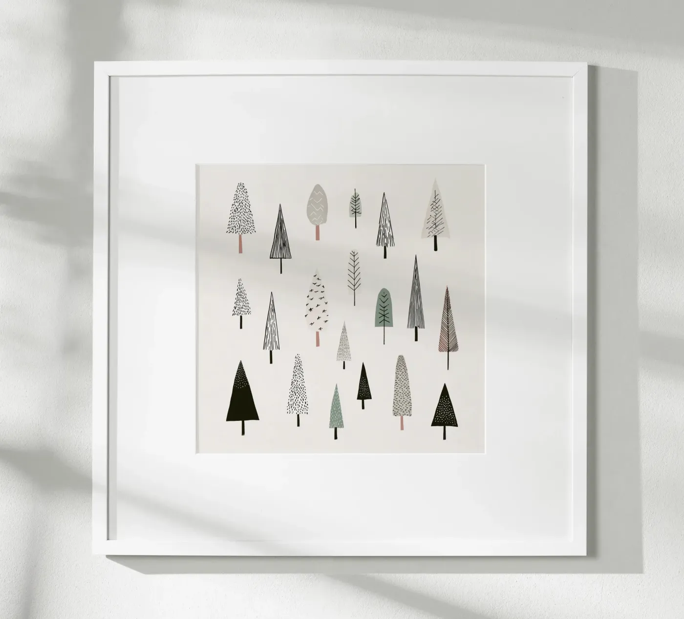 Winter tree landscape poster by color&shape