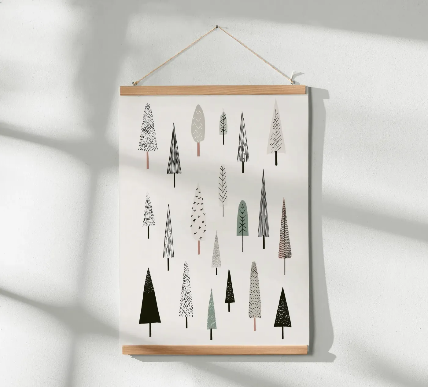 Winter tree landscape poster by color&shape