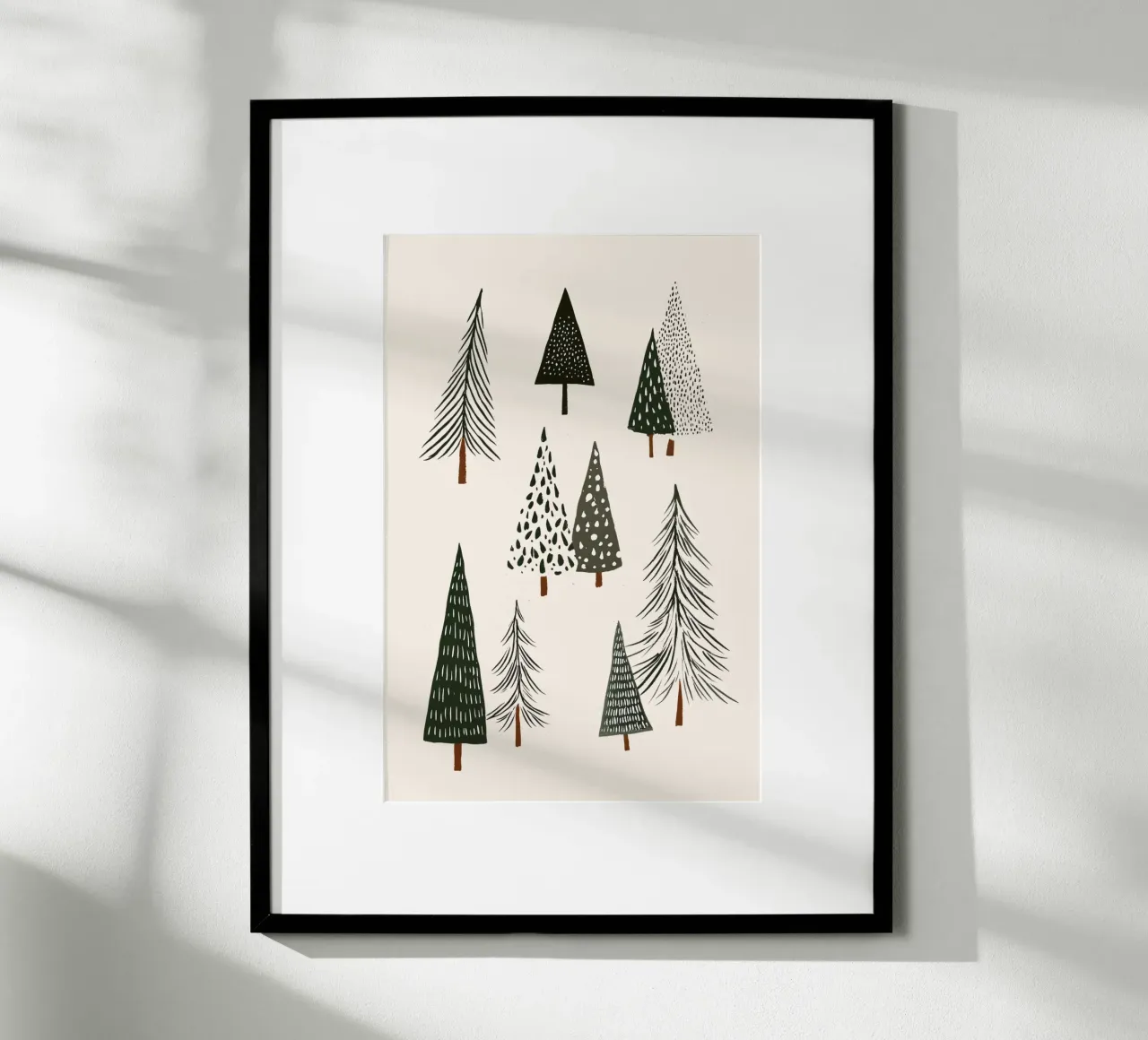 Sapins poster de color&shape