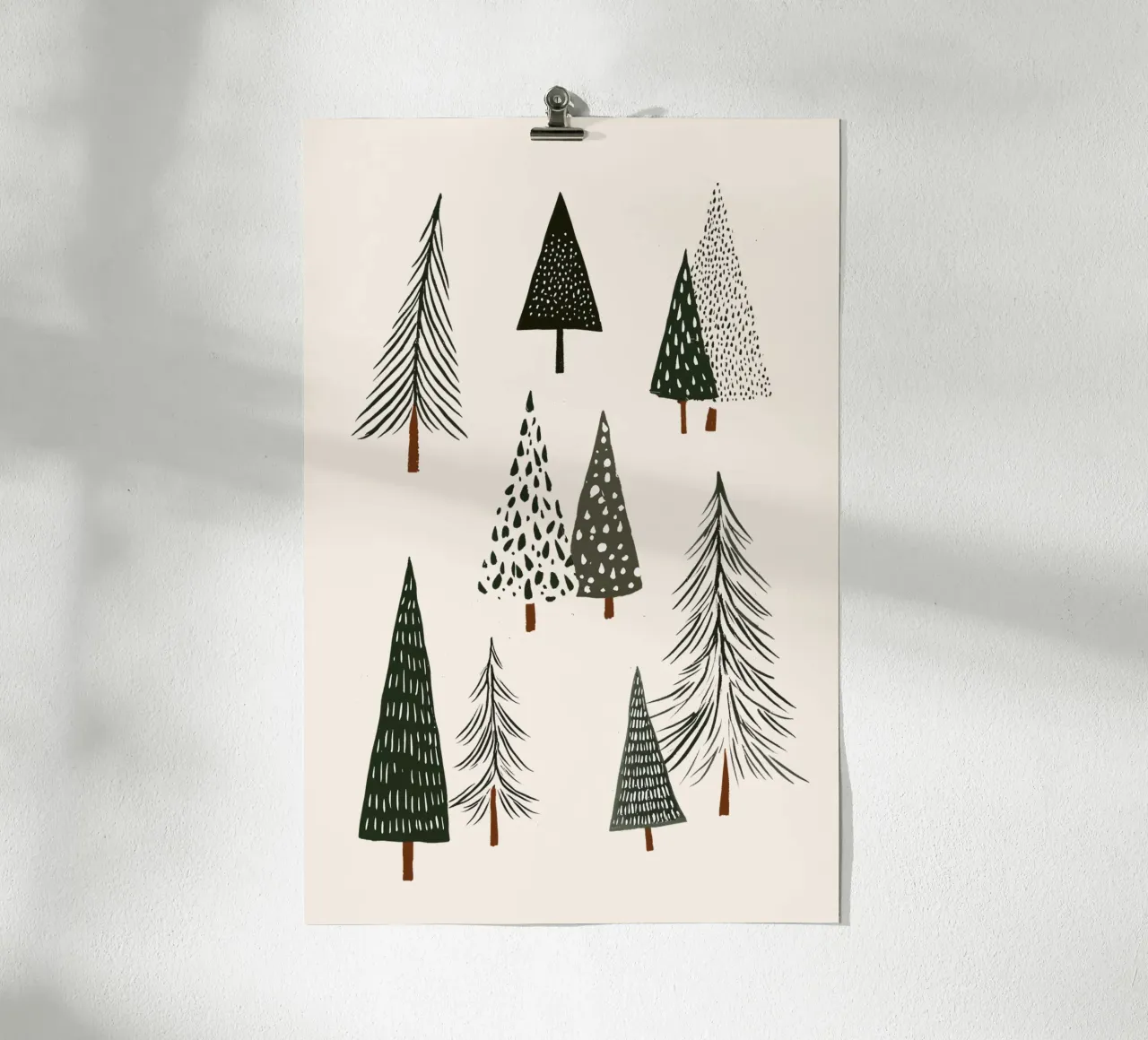 Sapins poster de color&shape