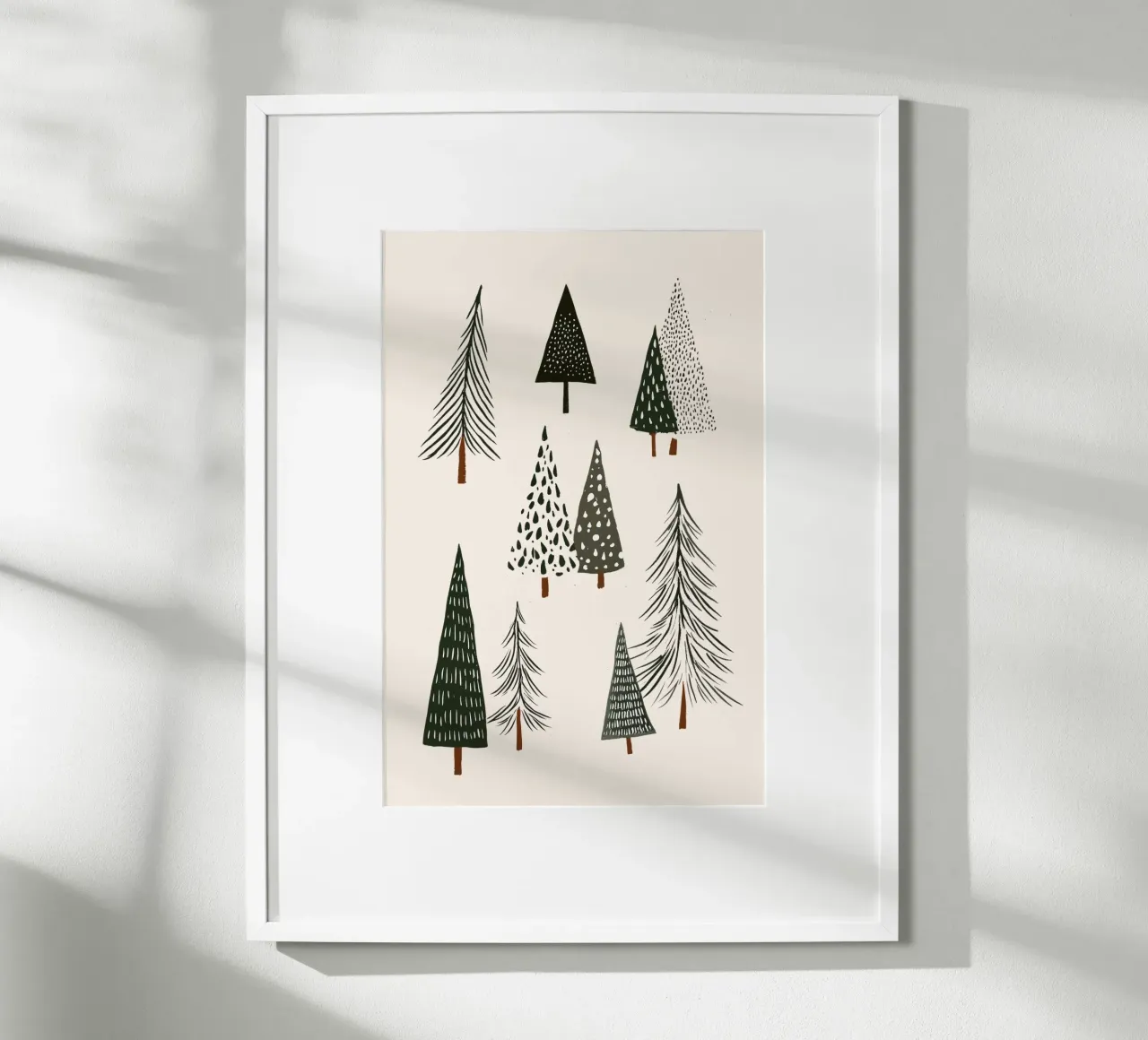 Sapins poster de color&shape