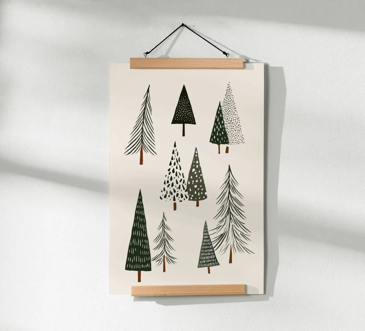 Sapins poster de color&shape