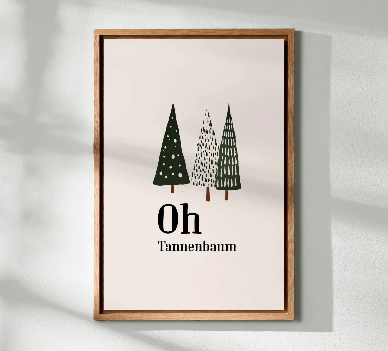 Oh Christmas tree 01 canvas by color&shape